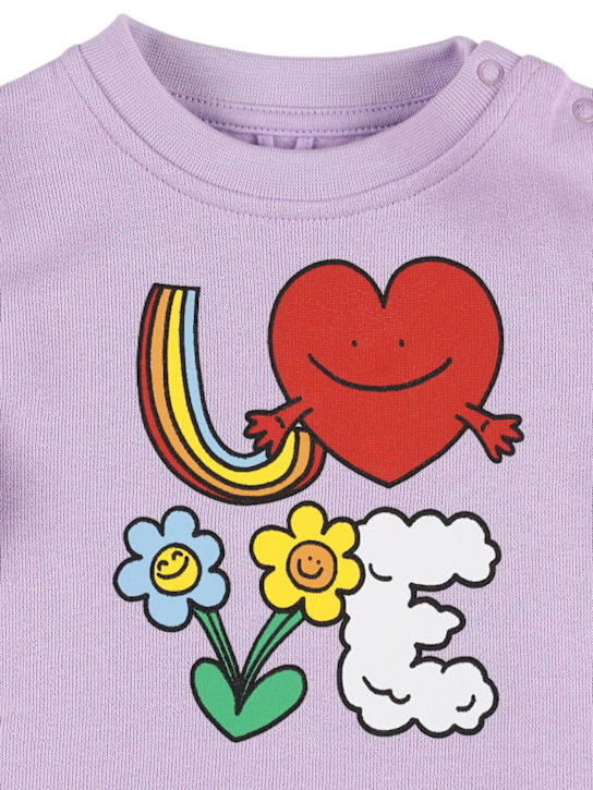 Stella McCartney Kids: Printed cotton sweatshirt - ライラック - kids-girls_1 | Luisa Via Roma