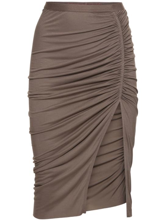 Svita draped jersey midi skirt - Thumbnail 1