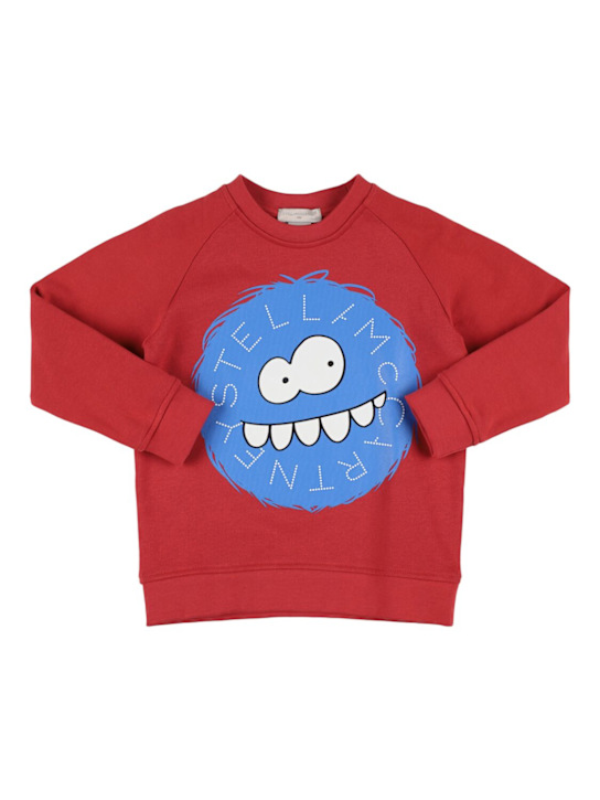 Stella McCartney Kids: 프린트 코튼 스웻셔츠 - kids-boys_0 | Luisa Via Roma