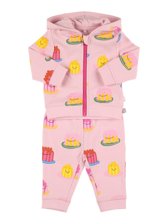 Stella McCartney Kids: Printed cotton sweatshirt & sweatpants - kids-girls_0 | Luisa Via Roma