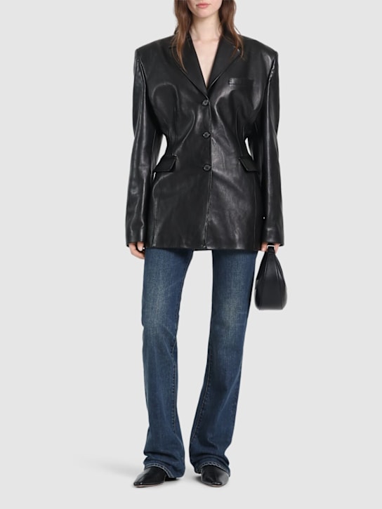Magda Butrym: Leather tie-back blazer - women_1 | Luisa Via Roma