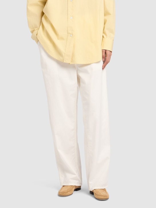 The Row: Soft suede loafers - Yellow Linen - women_1 | Luisa Via Roma