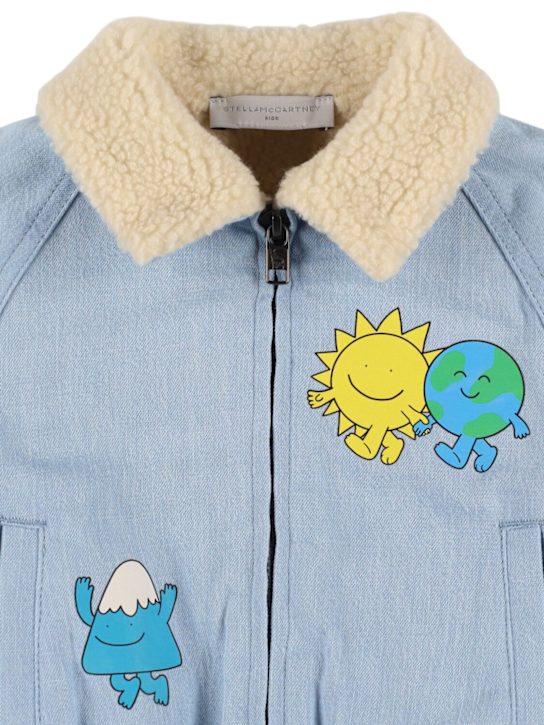 Stella McCartney Kids: Cotton denim jacket - ライトブルー - kids-boys_1 | Luisa Via Roma