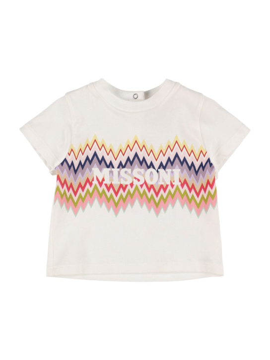 Missoni: Printed cotton jersey t-shirt - kids-girls_0 | Luisa Via Roma