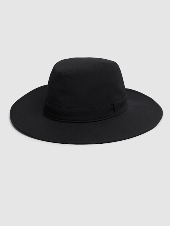Yohji Yamamoto: Wide medium wool brim hat - men_1 | Luisa Via Roma