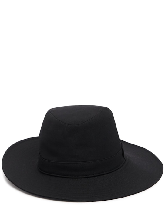 Yohji Yamamoto: Wide medium wool brim hat - men_0 | Luisa Via Roma