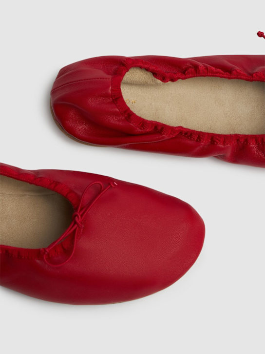The Row: Round Ballet leather flats - Laquer Red - women_1 | Luisa Via Roma