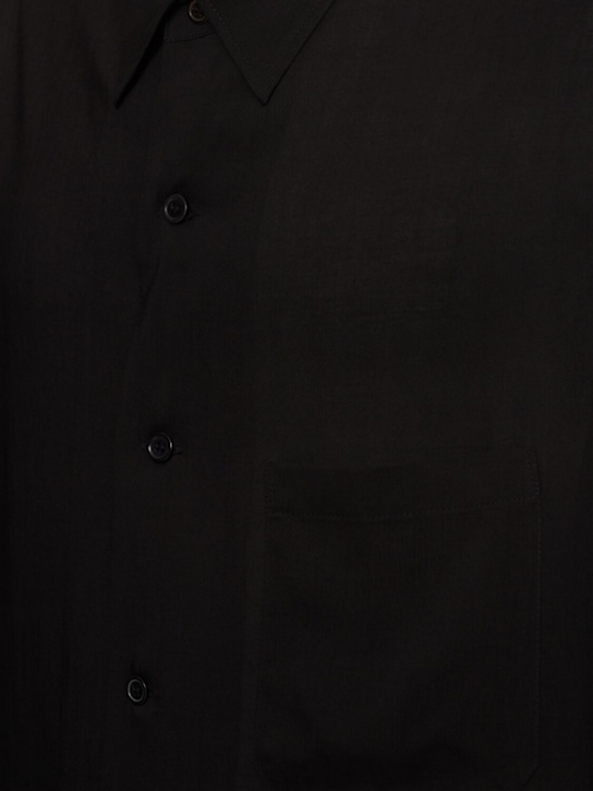 Yohji Yamamoto: Standard oversize shirt - Black - men_4 | Luisa Via Roma