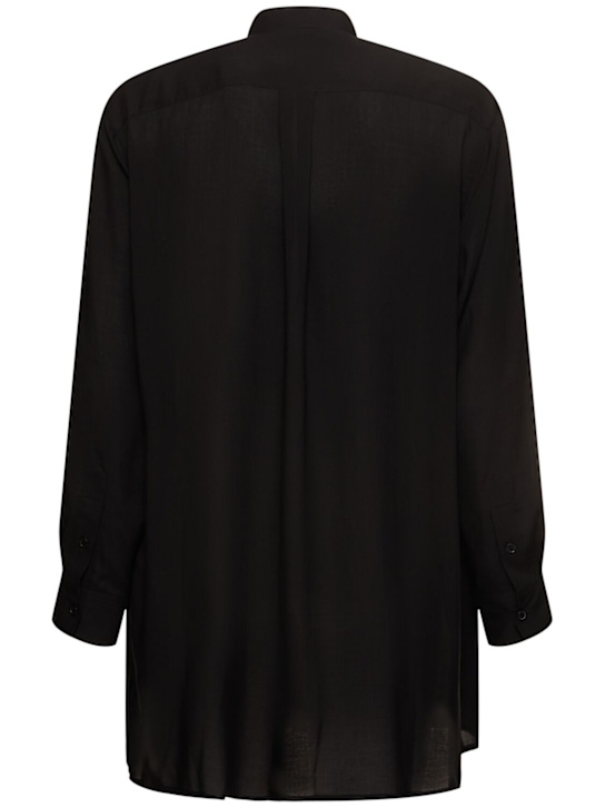 Yohji Yamamoto: Standard oversize shirt - Black - men_3 | Luisa Via Roma