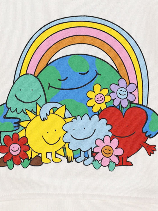 Stella McCartney Kids: Printed cotton sweatshirt - ホワイト - kids-girls_1 | Luisa Via Roma