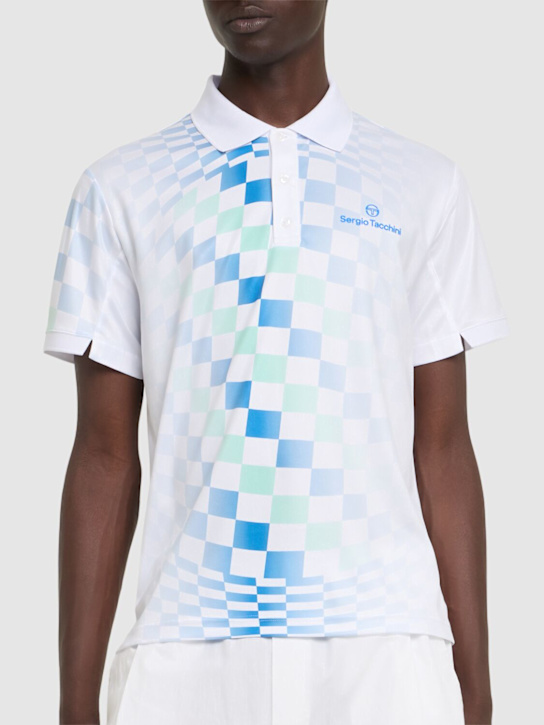 Sergio Tacchini: Luca piqué polo - Brilliant White - men_2 | Luisa Via Roma