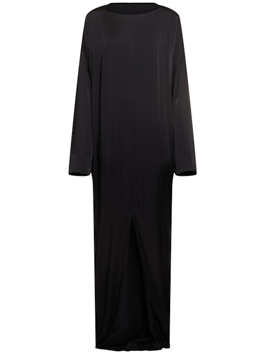 Rick Owens: Eclipse long sleeve maxi dress - Black - women_0 | Luisa Via Roma