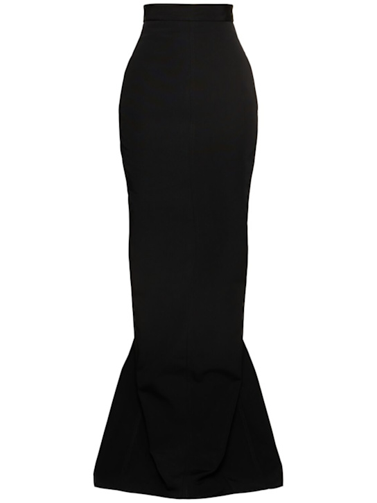 Rick Owens: Lido draped long skirt - Black - women_0 | Luisa Via Roma