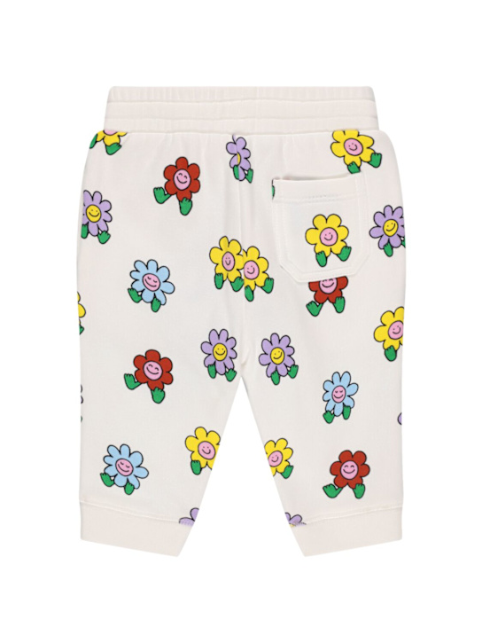 Stella McCartney Kids: Printed cotton sweatpants - ホワイト - kids-girls_1 | Luisa Via Roma