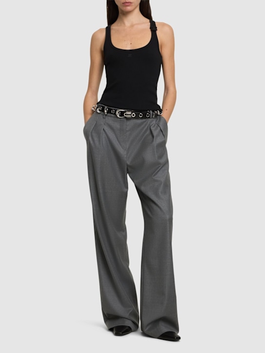 Courrèges: Buckle 90's rib tank top - women_1 | Luisa Via Roma