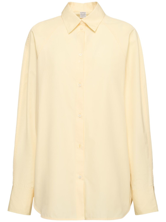 Toteme: Organic cotton raglan shirt - Straw - women_0 | Luisa Via Roma