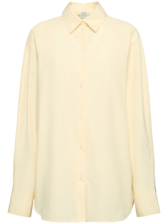 Toteme: 오가닉 코튼 레글런 셔츠 - Straw - women_0 | Luisa Via Roma