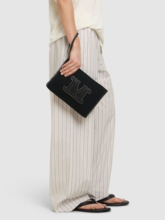 Max Mara: Cascia Beach canvas clutch - women_1 | Luisa Via Roma