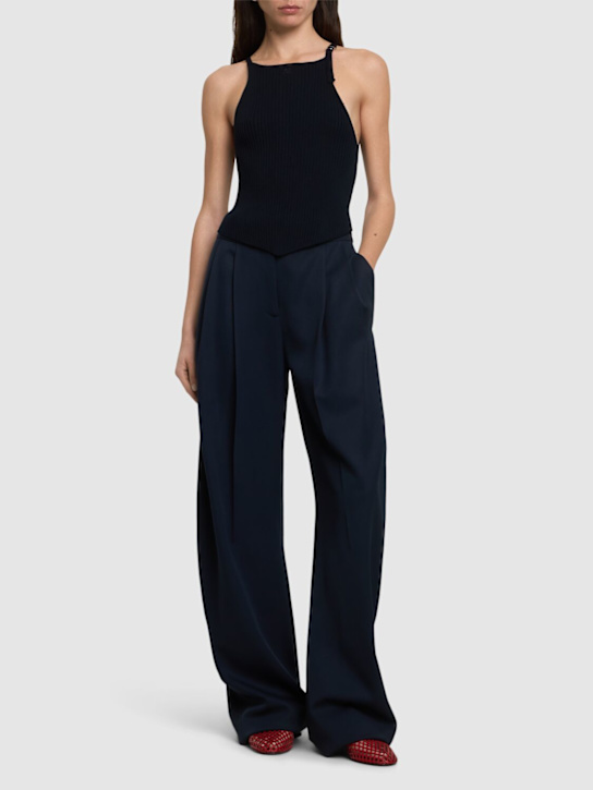 Courrèges: Pointy buckle rib knit tank top - women_1 | Luisa Via Roma