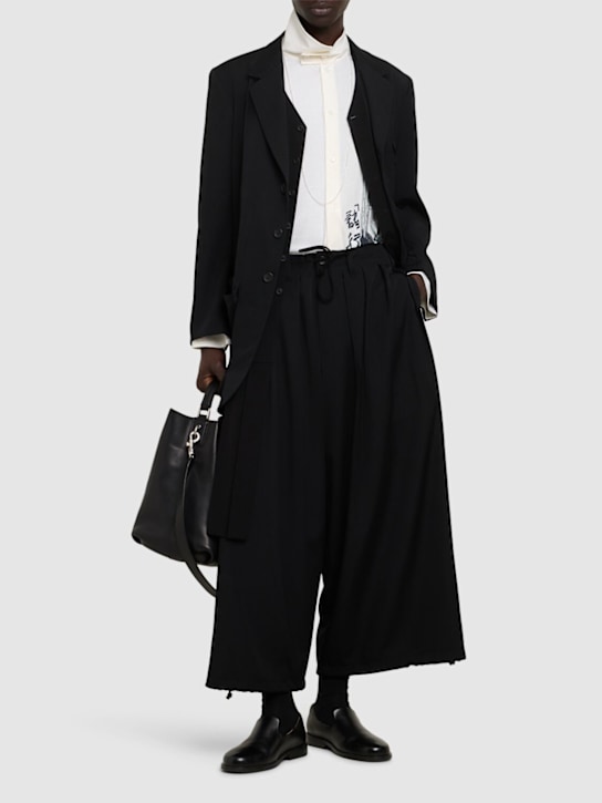Yohji Yamamoto: Standard wool wide pants - men_1 | Luisa Via Roma