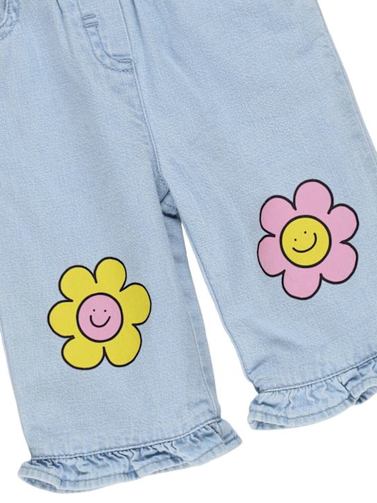 Stella McCartney Kids: Printed cotton jeans - ライトブルー - kids-girls_1 | Luisa Via Roma