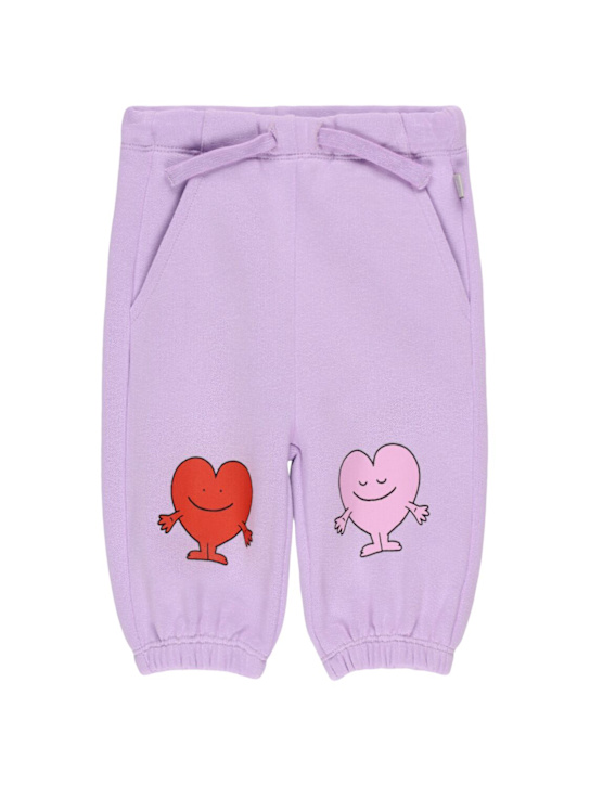 Stella McCartney Kids: Printed cotton sweatpants - ライラック - kids-girls_0 | Luisa Via Roma