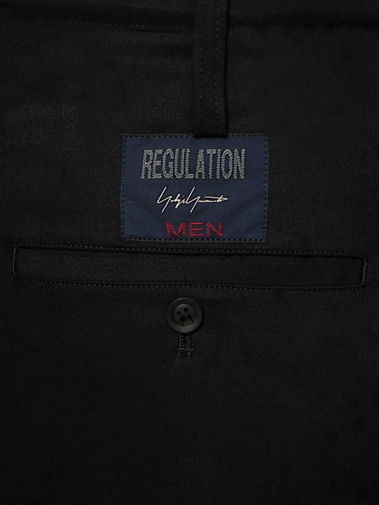 Yohji Yamamoto: Basic wide pants - Black - men_2 | Luisa Via Roma
