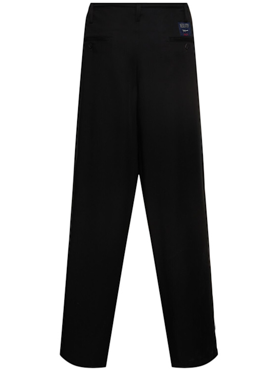Yohji Yamamoto: Basic wide pants - Black - men_1 | Luisa Via Roma
