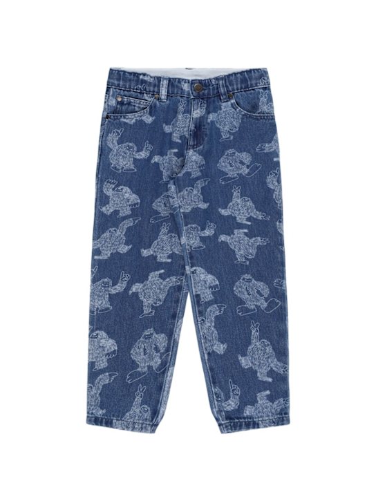 Stella McCartney Kids: Printed cotton jeans - kids-girls_0 | Luisa Via Roma