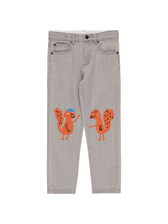 Stella McCartney Kids: Printed cotton jeans - kids-girls_0 | Luisa Via Roma