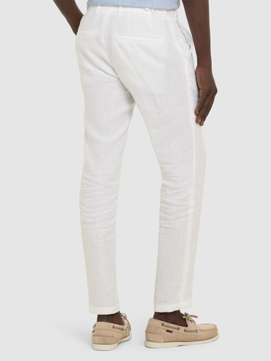 Boss: Genius linen pants - White - men_2 | Luisa Via Roma