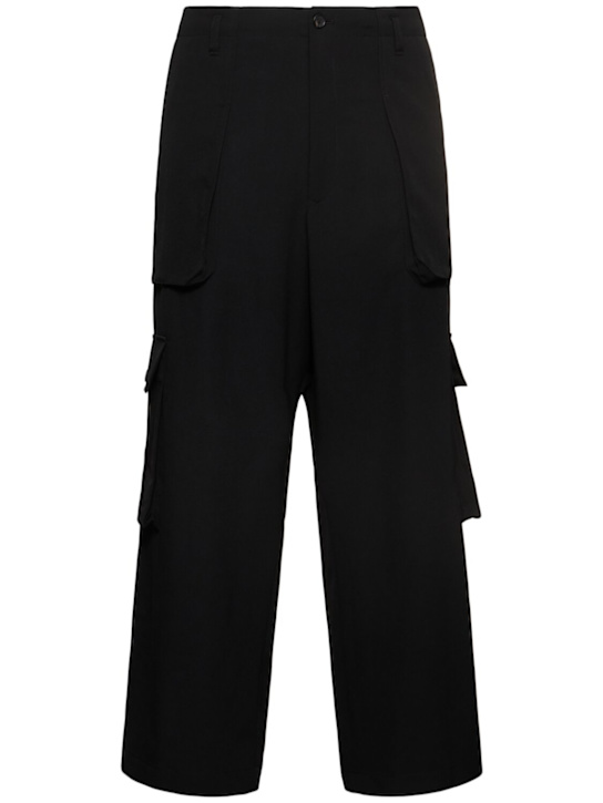 Yohji Yamamoto: Cargo pocket wool pants - men_0 | Luisa Via Roma