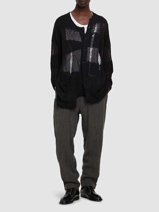 Yohji Yamamoto: Cotton blend oversized cardigan - men_1 | Luisa Via Roma
