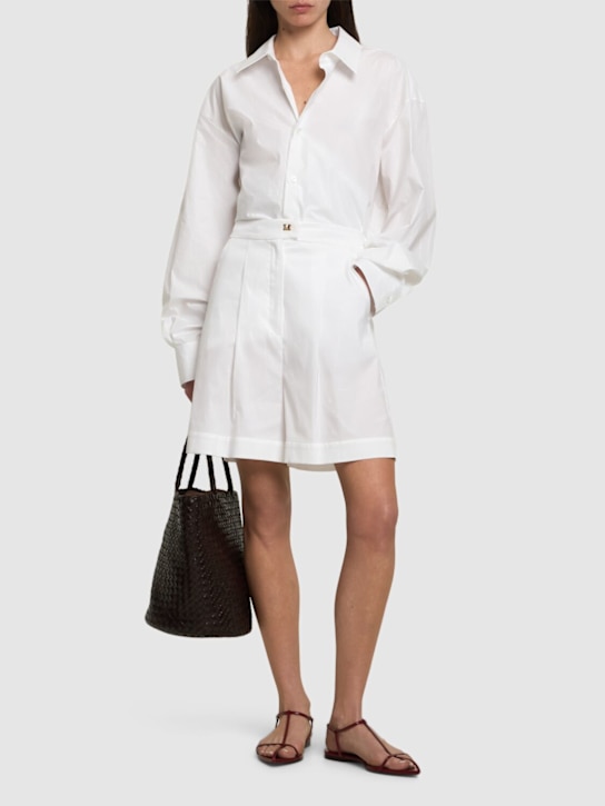 Max Mara: Sultano コットンブレンド ポプリンショートパンツ - women_1 | Luisa Via Roma