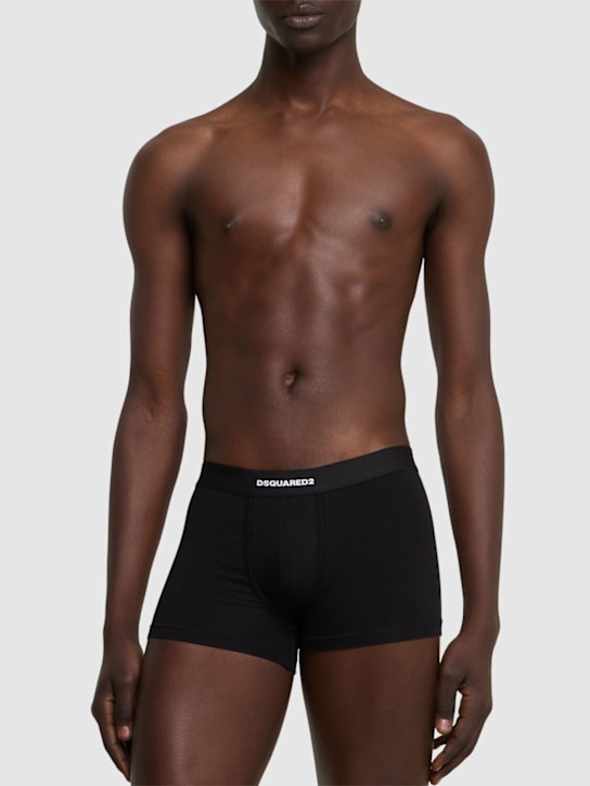 Dsquared2: 2 Boxer aus Stretch-Baumwolle - men_1 | Luisa Via Roma