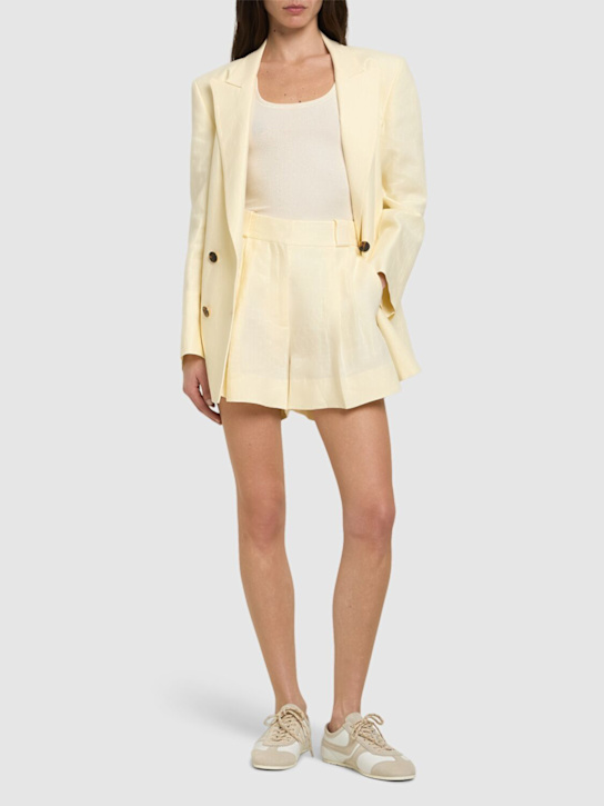 Blazé Milano: Odin Selle linen Bermuda shorts - women_1 | Luisa Via Roma