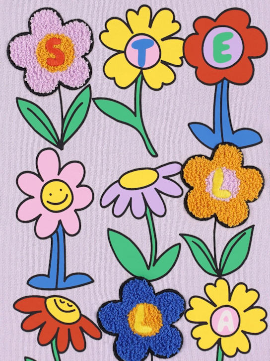Stella McCartney Kids: Printed cotton sweatshirt - ライラック - kids-girls_1 | Luisa Via Roma