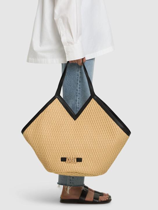 Max Mara: Luigi raffia effect bag - women_1 | Luisa Via Roma