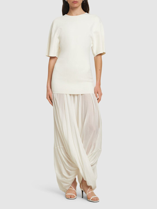 Toteme: Viscose blend cocoon midi dress - women_1 | Luisa Via Roma