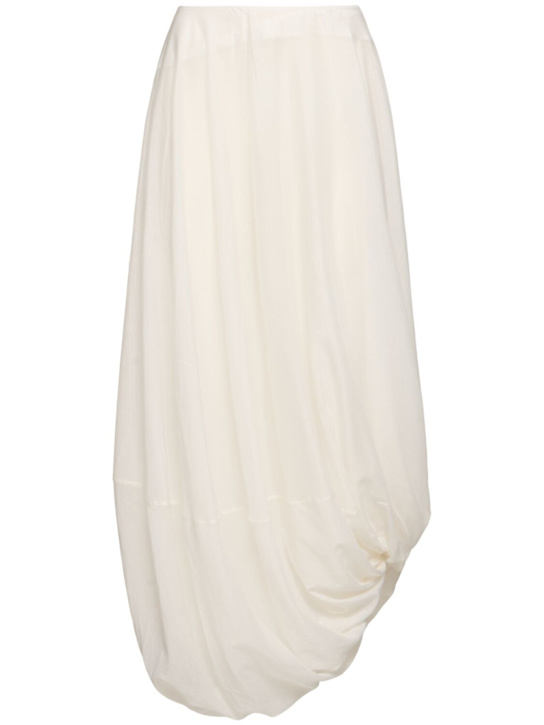 Toteme: Cocoon draped lyocell blend skirt - women_0 | Luisa Via Roma