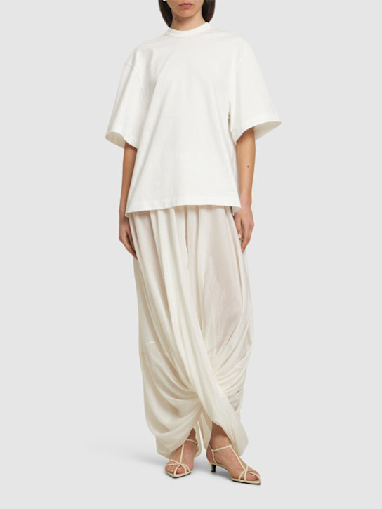 Toteme: Cocoon draped lyocell blend skirt - women_1 | Luisa Via Roma