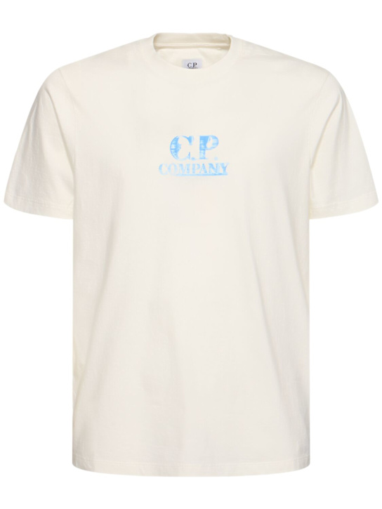 C.P. Company: Graphic logo t-shirt - Gauze White - men_0 | Luisa Via Roma