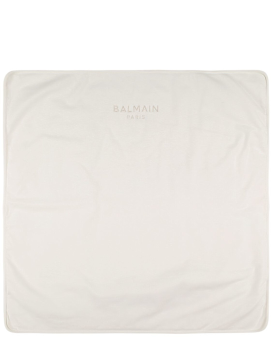 Balmain: Cotton interlock blanket - kids-girls_0 | Luisa Via Roma