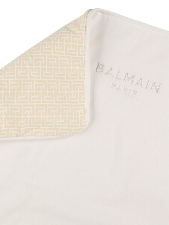 Balmain: Cotton interlock blanket - kids-girls_1 | Luisa Via Roma