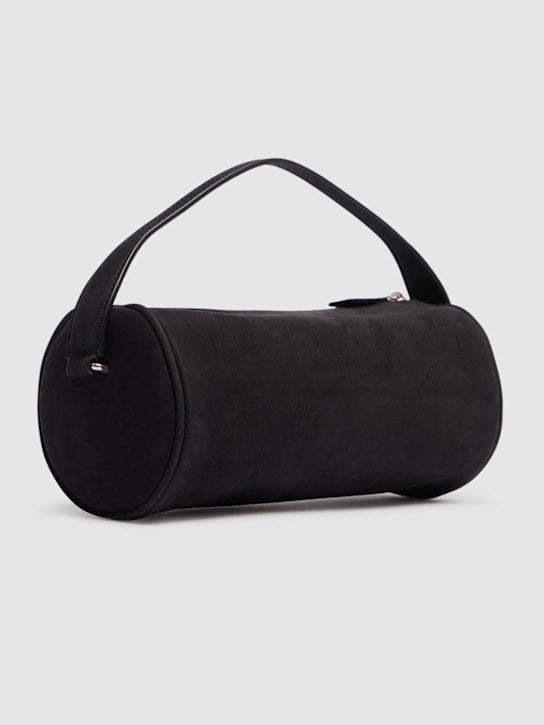 The Row: Round 90s nubuck top handle bag - Black - women_4 | Luisa Via Roma