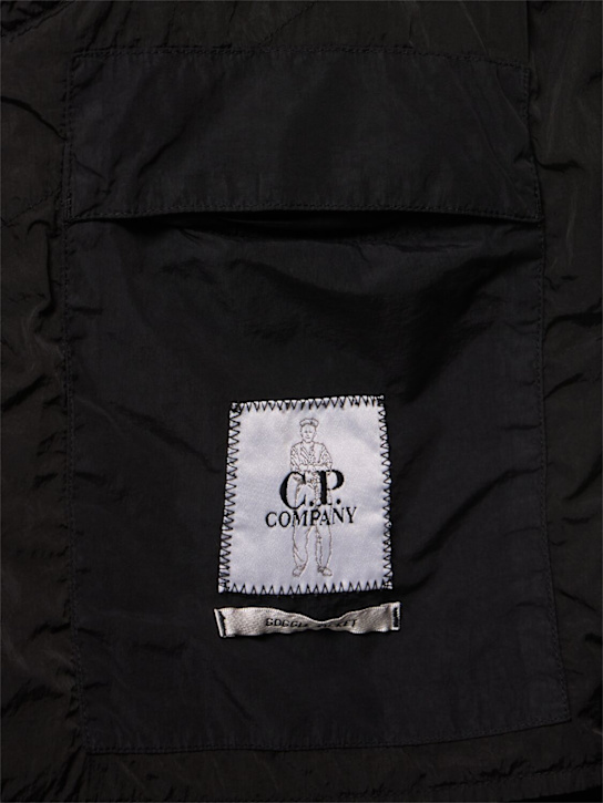 C.P. Company: Flatt nylon goggle fishtail parka - Schwarz - men_6 | Luisa Via Roma