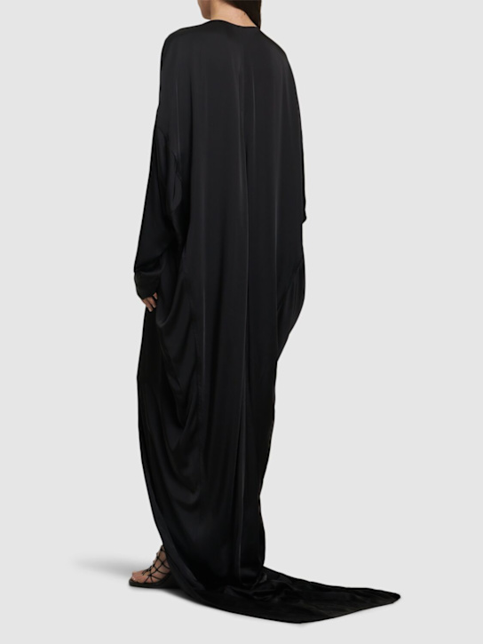 Rick Owens: Eclipse long sleeve maxi dress - Black - women_2 | Luisa Via Roma