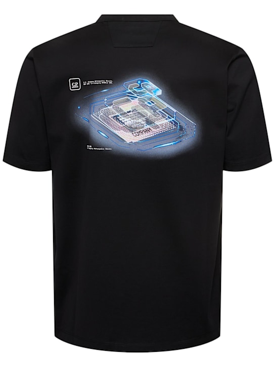 C.P. Company: Metropolis jersey urban tech t-shirt - Black - men_3 | Luisa Via Roma