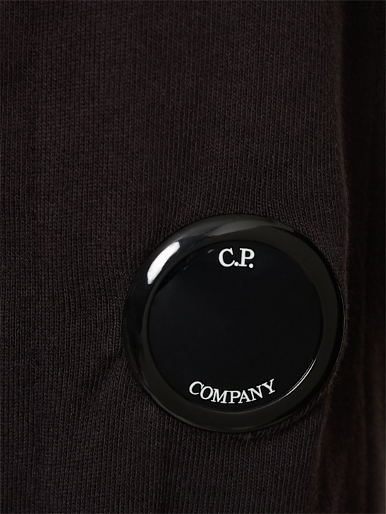 C.P. Company: Diagonal raised fleece zipped sweatshirt - Black - men_4 | Luisa Via Roma