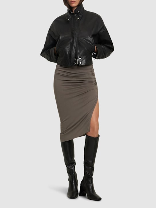 Svita draped jersey midi skirt - Thumbnail 2